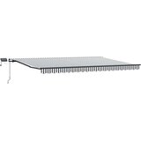 Tenda na ručno uvlačenje s LED antracit i bijela 500x300 cm | shoptok.hr