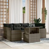 vidaXL 7-dijelni set vrtnih sofa sivi od poliratana | shoptok.hr