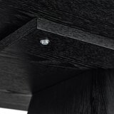 Furnhouse Črna jedilna miza z mizno ploščo v hrastovem dekorju 90x180 cm Star – | Shoptok.si
