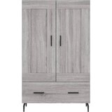 Visoka komoda siva boja hrasta 69,5x31x115 cm konstruirano drvo | shoptok.hr