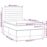  Krevet s oprugama i madracem tamnosivi 120 x 200 cm od tkanine | shoptok.hr