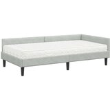  Kutni krevetni okvir s madracem 2 kom. Svjetlosiva 90 x 200 cm | shoptok.hr