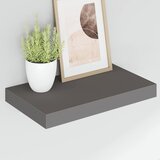  Plutajuća zidna polica visoki sjaj siva 40 x 23 x 3,8 cm MDF | shoptok.hr
