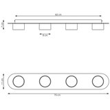  Plafonsko svetlo DIAZ 4xGX53/12W/230V crno | Eponuda.com