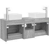  Set ormarića za kupaonicu 3 kom. Siva Sonoma 49,5 x 41 x 63 cm | shoptok.hr