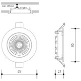  led ugradna plafonska svetiljka LED/6W/230V 4000K prečnik 8,5 cm crna | Eponuda.com