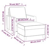  Fotelja s tabureom smeđa 60 cm baršunasta | shoptok.hr