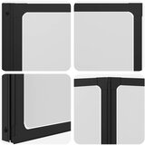Tuš paravan Crna 120 x 2 x 117 cm Aluminij i PP | shoptok.hr