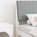 vidaXL tapecirano vzglavje svetlo siva 90 cm masivno borovo les | Shoptok.si