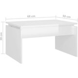  Stolić za kavu visoki sjaj bijeli 68 x 50 x 38 cm od iverice | shoptok.hr