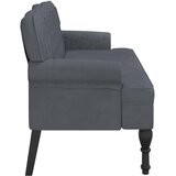  Klupa s naslonom tamnosiva 119,5 x 64,5 x 75 cm baršunasta | shoptok.hr