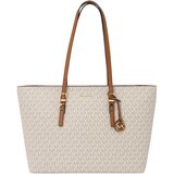 Michael Kors Nakupovalna torba temno bež / off-bela | Shoptok.si