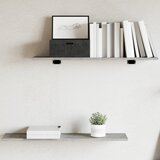Police za knjige 4 kom siva boja betona 80x20x1,5 cm drvena | Shoptok.si
