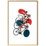  Plakat - Olympics - Cycling Race 40x60 Zlatni okvir s margom | shoptok.hr