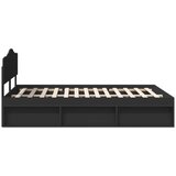  Konstrukcija postelje Črna 140 x 200 cm Masivno borovo les, (5000102448) | Shoptok.si