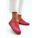 Zazoo N1068 Low Women's Suede Sneakers Fuchsia | Shoptok.si