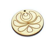 Drveni proizvod za izradu bižuterije - krug s ornamentom Cene
