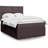  Krevet s oprugama i madracem tamnosmeđi 140 x 190 cm od tkanine | shoptok.hr