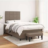 vidaXL Box spring postelja z vzmetnico taupe 120x190 cm blago, (21112349) | Shoptok.si