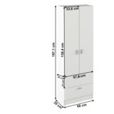 Kondela Dvokrilna omara za čevlje, bela, BANDI | Shoptok.si