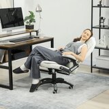  Ergonomska uredska stolica s funkcijom masaže 68 x 72 x 110–120 cm krem ​​bijela | shoptok.hr