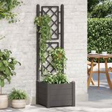 Maison Chic Vrtno cvetlično korito - Cvetlični Lonec z oporno mrežo 43x43x142 cm PP antracit, (21789879) | Shoptok.si