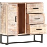  Komoda bijela 73 x 30 x 75 cm od masivnog bagremovog drva | shoptok.hr