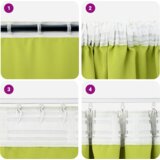vidaXL Zavjese 2 pcs Jabukova zelena 225 x 140 cm Poliester | shoptok.hr