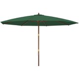  Vrtni suncobran s drvenim stupom zeleni 400 x 273 cm | shoptok.hr