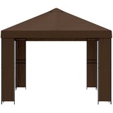 Gazebo 4 × 3 m Smeđa Poliester i čelik 190 gsm | shoptok.hr