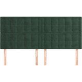  Posteljno vzglavje 4 kosa temno zelen 100x5x78/88 cm žamet, (20933572) | Shoptok.si