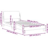  Okvir za krevet Dover boja cappuccina 100x200 cm umjetna koža | shoptok.hr