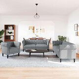  Set sofe 3 pcs Svjetlosiva tkanina | shoptok.hr