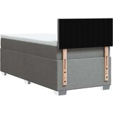 vidaXL Box spring postelja z vzmetnico svetlo siv 100x200 cm blago | Shoptok.si