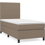  Box spring postelja z vzmetnico taupe 80x200 cm blago | Shoptok.si