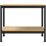  Radne klupe s policom Crna 81 x 41 x 145 cm Konstruirano drvo | shoptok.hr