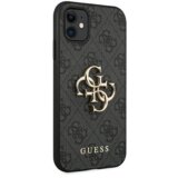 Guess GUHCN614GMGGR silikonski ovitek za iPhone 11 - črn z zlatim logom | Shoptok.si