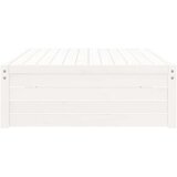  Vrtni stolček za noge bel 120x80 cm trdna borovina | Shoptok.si