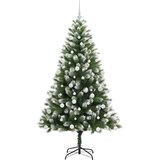  Umjetna jelka s pantenom i pahuljicama Zelena i bijela 180 cm | shoptok.hr