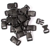 crne plastične kopče, set od 10 kom., 11 mm