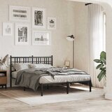  Metalni okvir za krevet s uzglavljem crni 120x200 cm | shoptok.hr