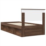  Okvir za krevet s uzglavljem Smeđi hrast 100 x 200 cm | shoptok.hr