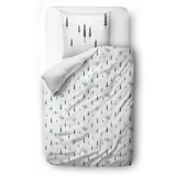 Butter Kings Bijela posteljina za krevet za jednu osobu od pamučnog satena 135x200 cm Forest -