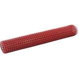 vidaXL žičana mreža od čelika s pvc oblogom za kokoši 25 x 1 m crvena | shoptok.hr