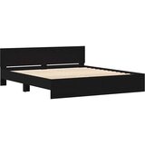  Okvir kreveta s uzglavljem Crni hrast 203 x 185 x 70 cm - Crni hrast 180 x 200 cm | shoptok.hr