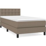  Krevet s oprugama i madracem smeđesivi 90x200 cm od tkanine | shoptok.hr