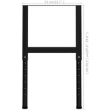vidaXL Okviri za radni stol 2 kom metalni 55 x (69 - 95,5) cm crni | shoptok.hr