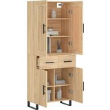 vidaXL Visoka komoda hrasta sonome 69 5x34x180cm od konstruiranog drva | shoptok.hr
