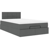  Otomanski krevet s madracem i LED tamnosivi 120x190 cm tkanine | shoptok.hr