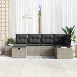  Sjedeća garnitura za vrt 6 kom. Svijetlo siva poliratan Svjetlosiva 264 x 154 x 85 cm | Shoptok.si